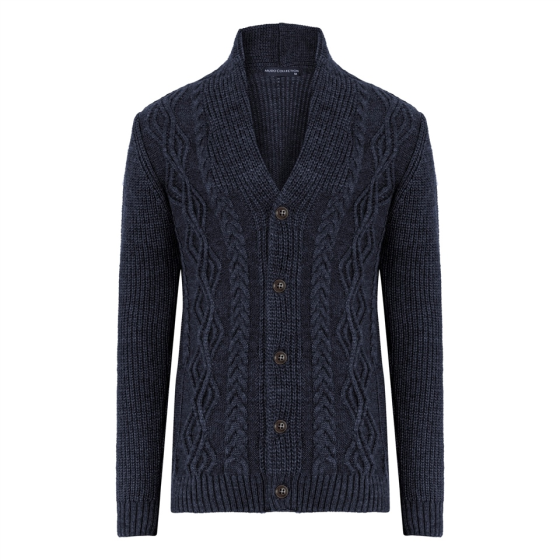 Buttoned Stand Collar Cardigan 