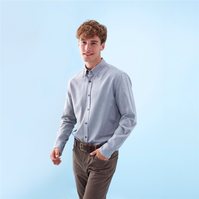 Patterned Slim Casual Shirt  - photo 2