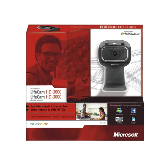 Web Camera Microsoft HD-3000 - Μαύρο  - изображение 6