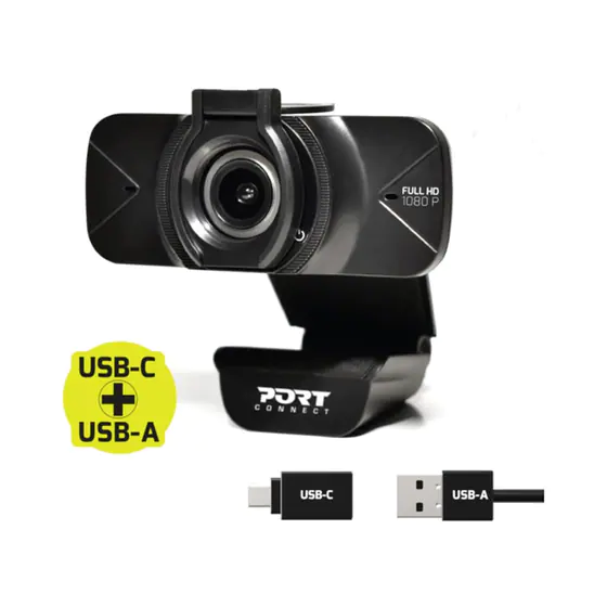 Port - Web Camera Full HD 1080P - Black  - photo 2