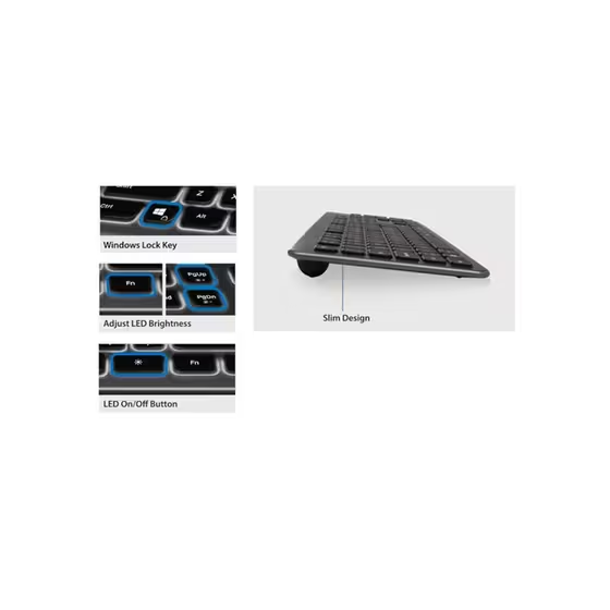 Ewent EW3265 Wired Keyboard with Backlight - Black  - изображение 2