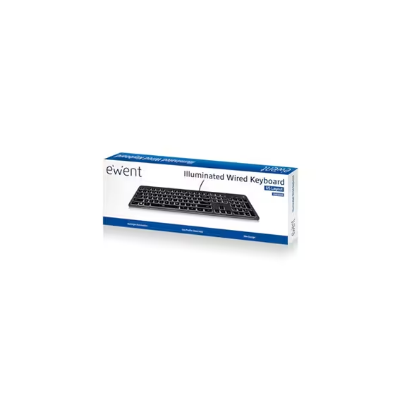Ewent EW3265 Wired Keyboard with Backlight - Black  - изображение 3