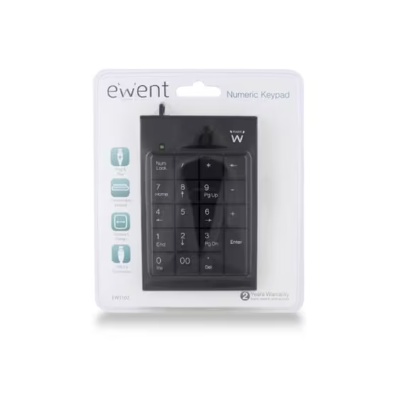 Ewent EW3102 Numeric Keypad - Black  - изображение 3