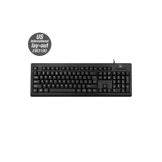 Ewent EW3190 Business Wired Keyboard - Black 