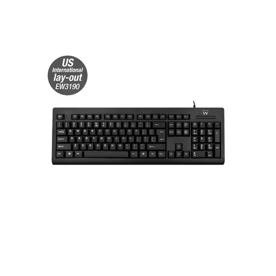 Ewent EW3190 Business Wired Keyboard - Black  - photo 1