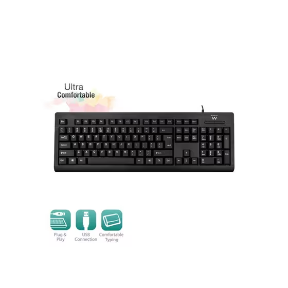 Ewent EW3190 Business Wired Keyboard - Black  - photo 2