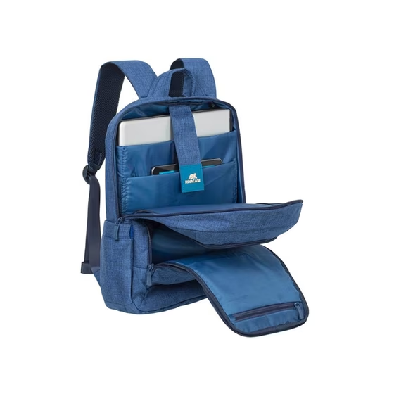 Backpack Laptop Bag 15.6" Rivacase 7560 Canvas Backpack Blue  - photo 5